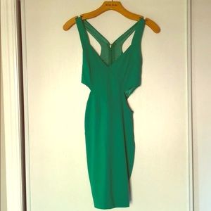 Bebe Green cut-out dress